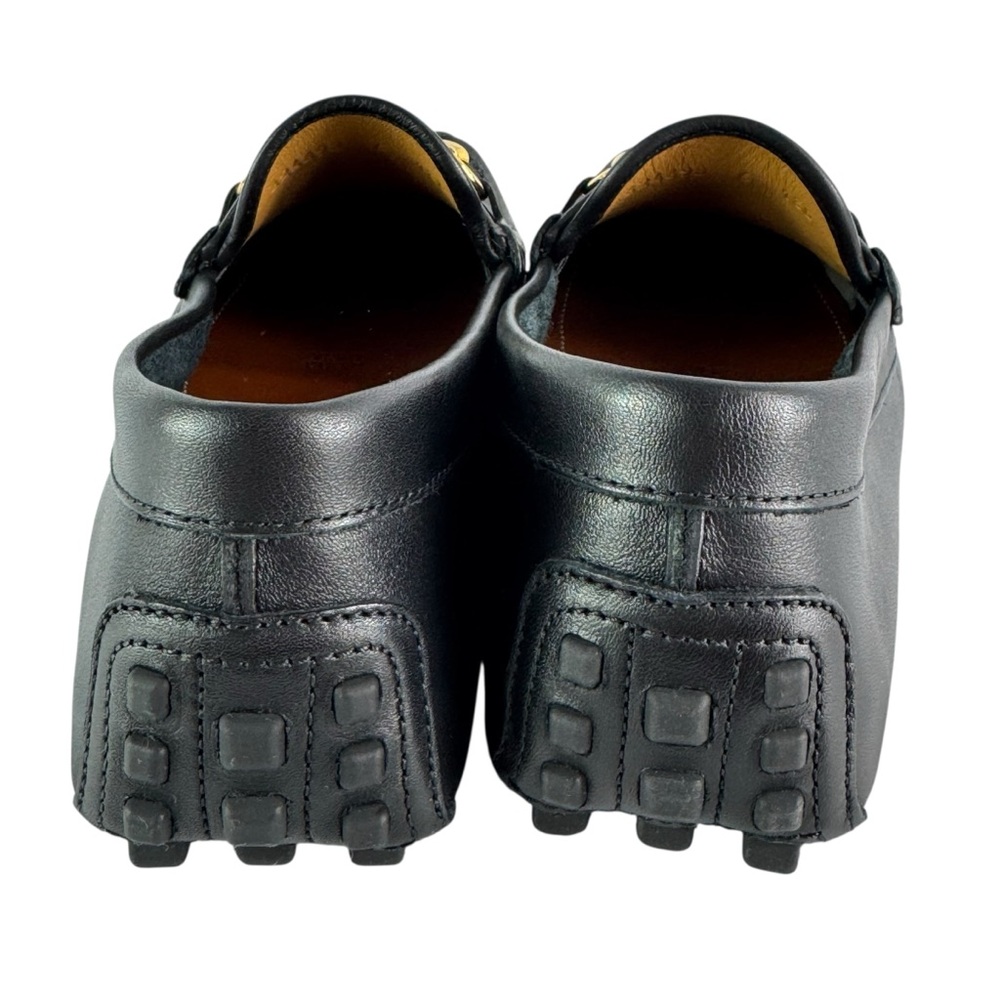 GUCCI 624698 Black Leather Horsebit Men's Moccasin Loafers 6 - 6.5US - Picture 5 of 11